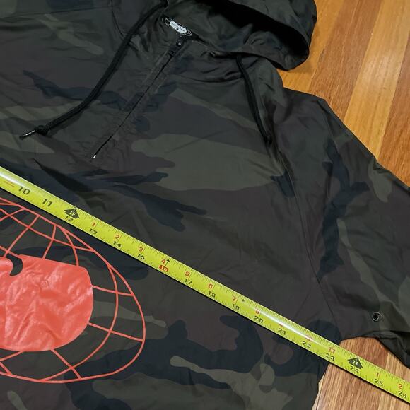 Wu-Wear Windbreaker Jacket Medium Camo Orange Logo Hooded Wu-Tang Rare GZA RZA - Picture 3 of 8